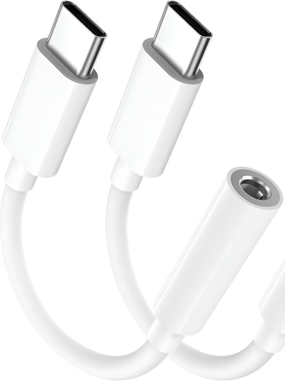 2 Pack USB C to 3.5mm Headphone Jack Adapter, Aux to USB C HiFi Compatible -A2
